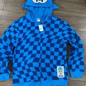 Sonic The Hedgehog - Blue Checkered Kids Hoodie
